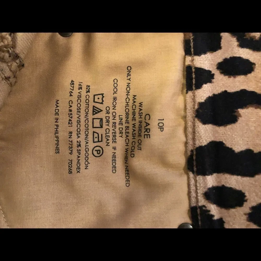 Ann Taylor Animal Print Boot Cut Jeans - Brown and Black - Picture 4 of 7